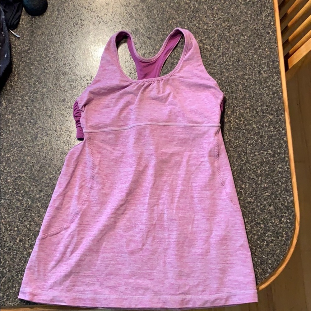 Lululemon power y tank with ruffle size 6